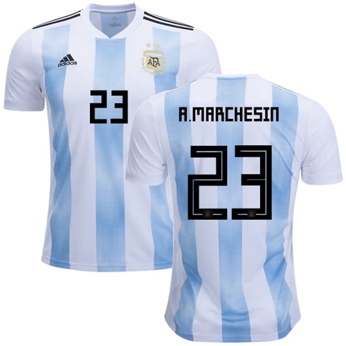 Argentina #23 A.Marchesin Home Soccer Country Jersey - Click Image to Close